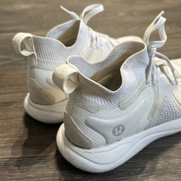 Lululemon Size 6 Chargefeel Workout Shoes Mid 2 Sneakers White Mesh - Picture 4 of 8